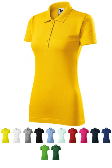 Polo de mujer slim fit, amarillo