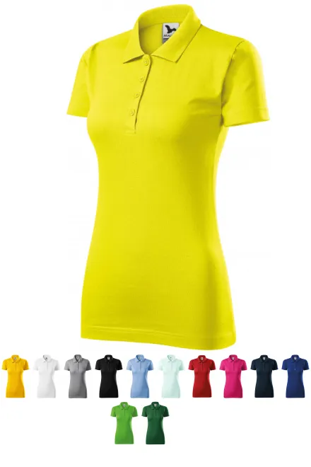 Polo de mujer slim fit, limón amarillo