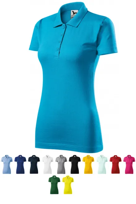 Polo de mujer slim fit, turquesa