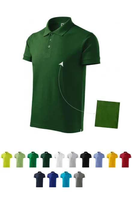 Polo elegante para hombre, botella verde