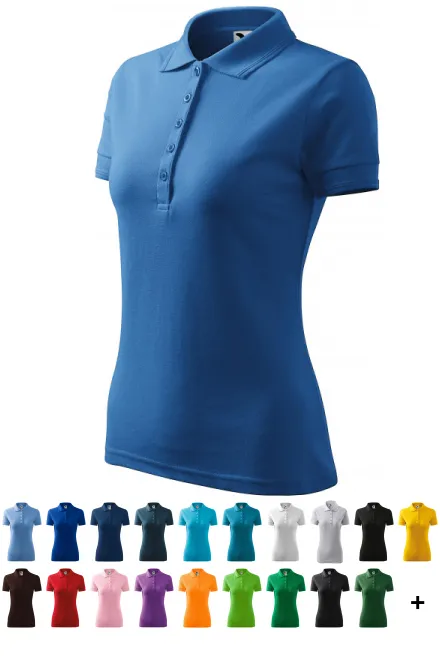 Polo elegante para mujer, azul claro