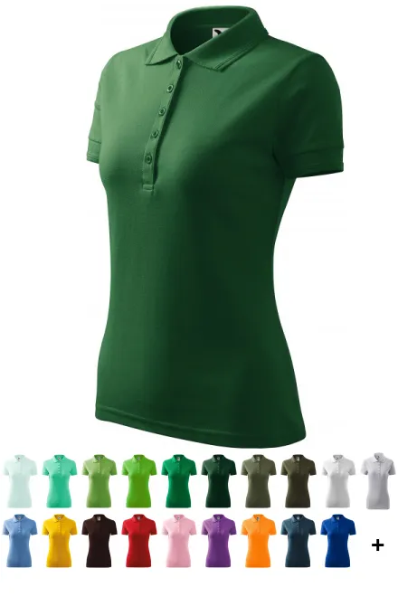 Polo elegante para mujer, botella verde