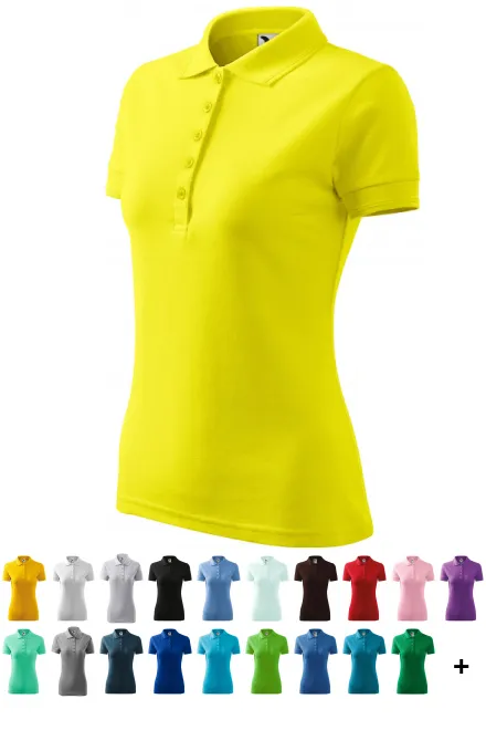 Polo elegante para mujer, limón amarillo