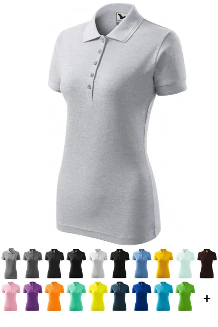 Polo elegante para mujer, mármol gris claro