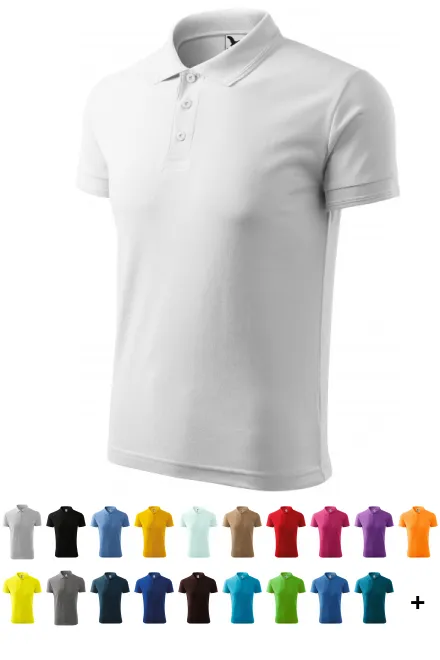 Polo holgado de hombre, blanco