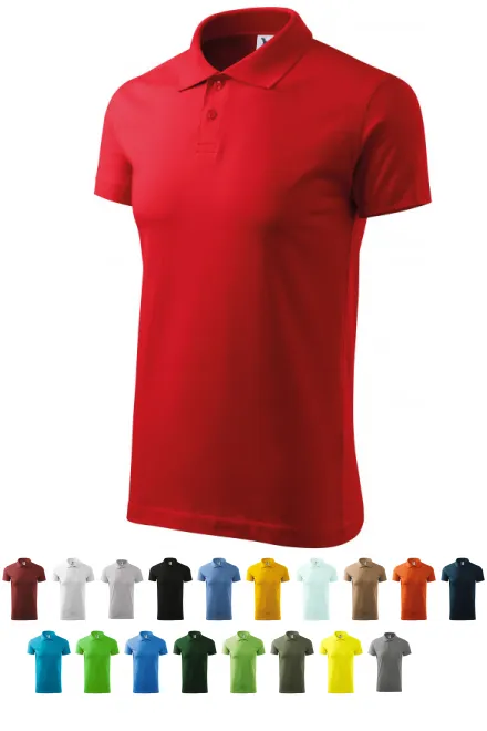 Polo simple para hombre, rojo