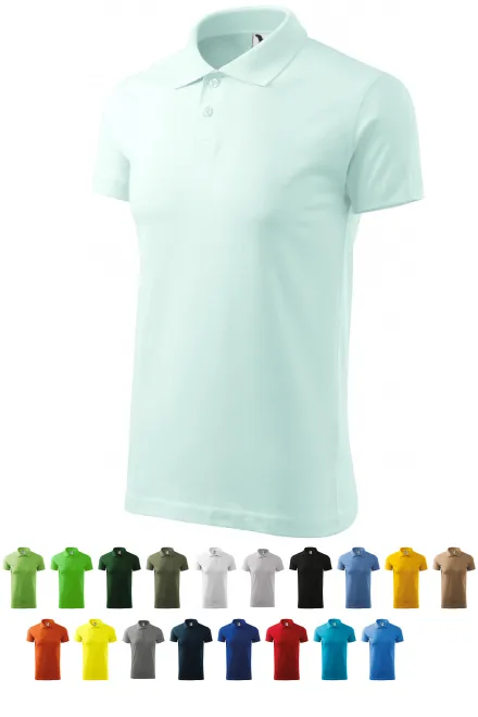 Polo simple para hombre, verde hielo