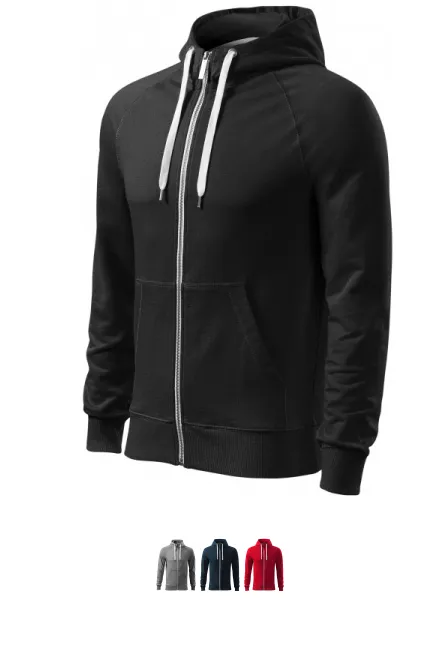 Sudadera de hombre con capucha en contraste, negro