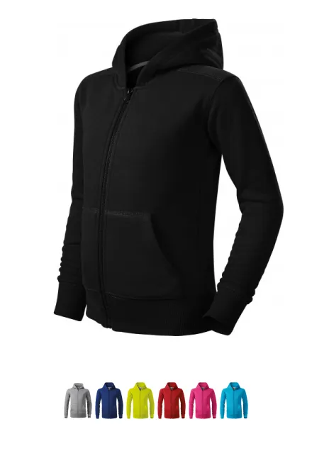 Sudadera infantil con capucha, negro