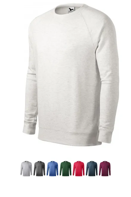 Sudadera simple de hombre, mármol blanco