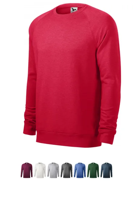 Sudadera simple de hombre, mármol rojo