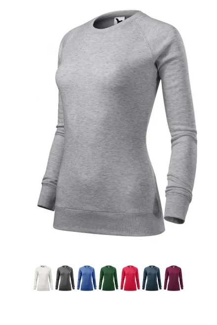 Sudadera simple de mujer, mármol plateado