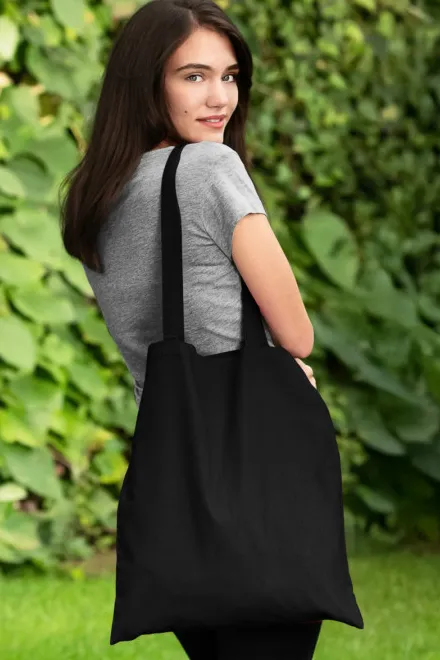 Bolsa de compras de algodón, negro