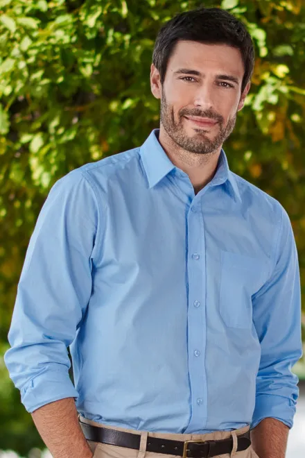 Camisa de hombre con mangas largas, cielo azul