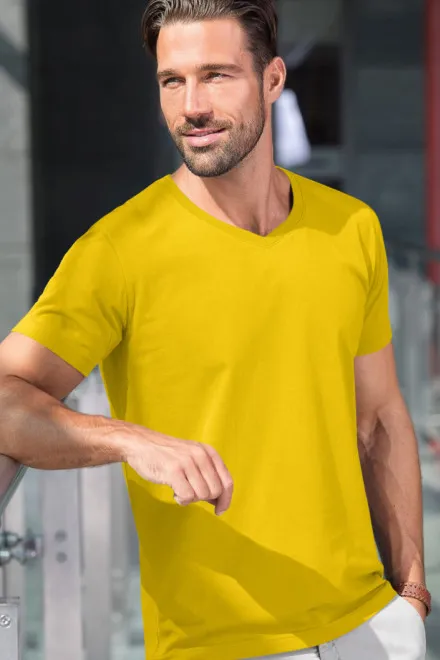 Camiseta ajustada para hombre, amarillo