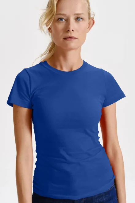 Camiseta clásica de mujer, azul real