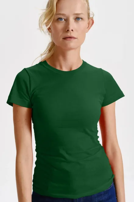Camiseta clásica de mujer, botella verde