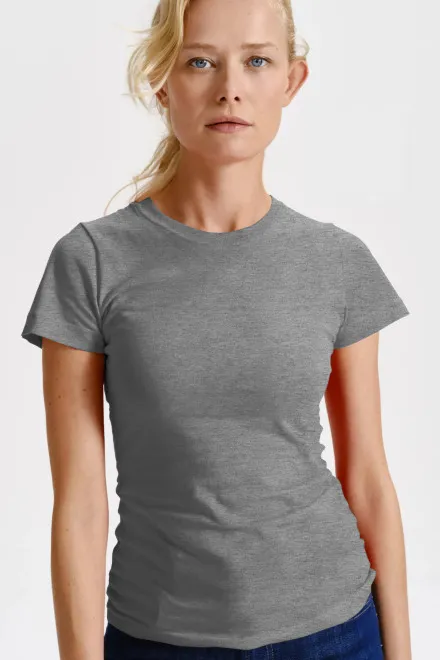 Camiseta clásica de mujer, mármol gris oscuro