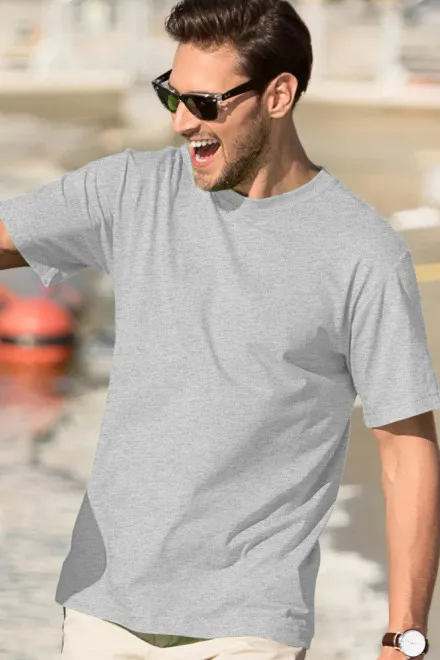 Camiseta clásica para hombre, mármol gris claro