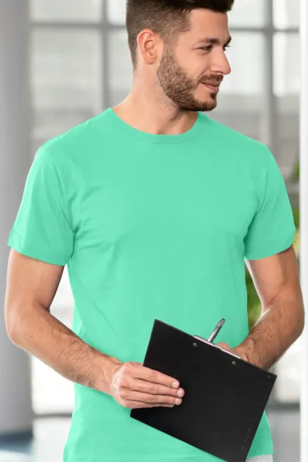 Camiseta de hombre duradera, menta