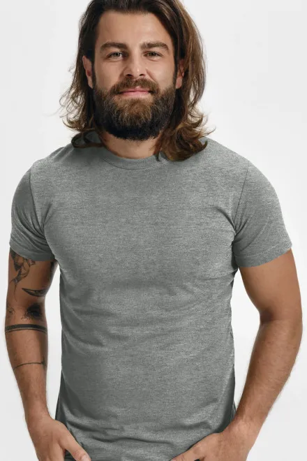 Camiseta de moda para hombre, mármol gris oscuro