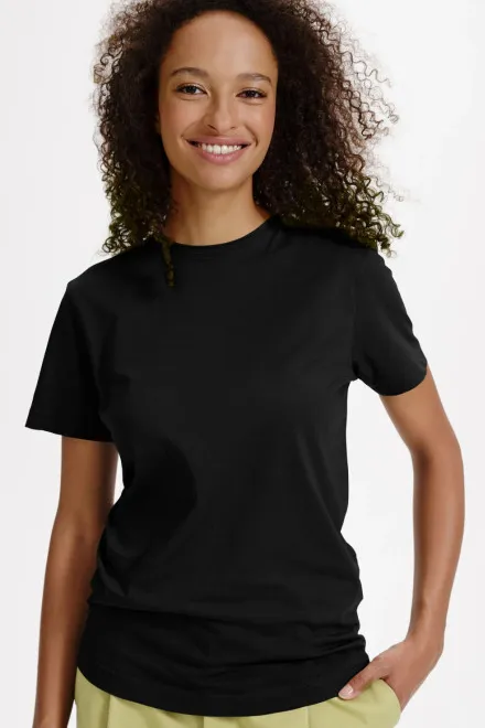 Camiseta de mujer de algodón orgánico, negro