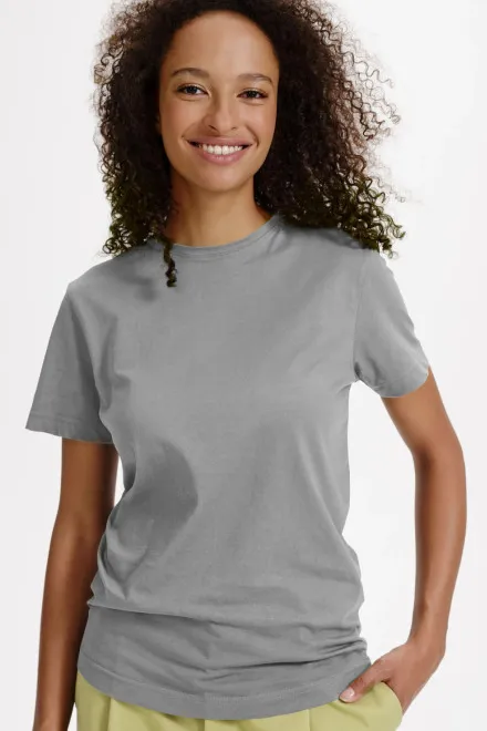 Camiseta de mujer de algodón orgánico, plata vieja
