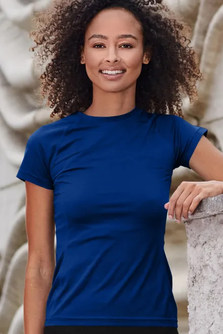 Camiseta de mujer para hacer deporte., azul real