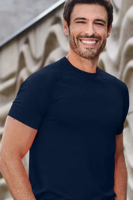 Camiseta deportiva para hombre, azul oscuro