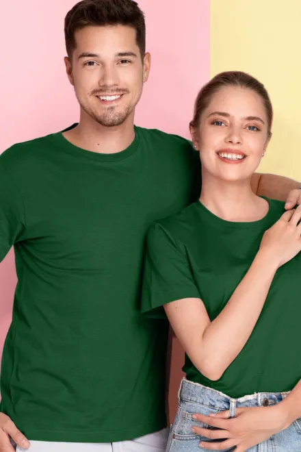 Camiseta ligera de manga corta, botella verde