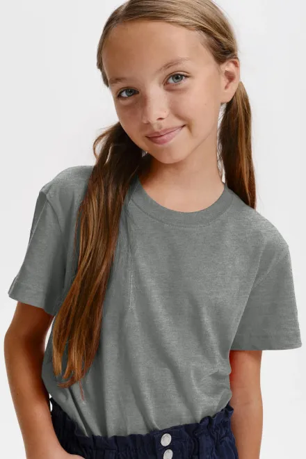 Camiseta ligera para niños, mármol gris oscuro