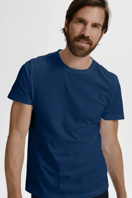 Camiseta simple para hombre, azul medianoche