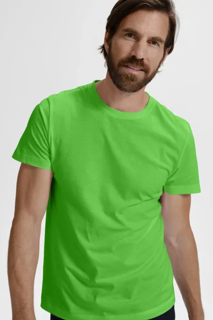 Camiseta simple para hombre, manzana verde