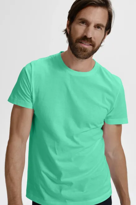 Camiseta simple para hombre, menta