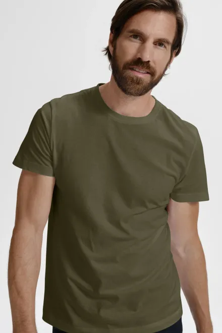 Camiseta simple para hombre, military