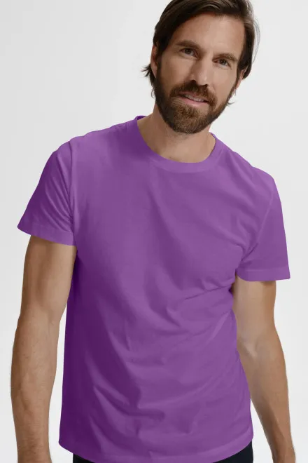 Camiseta simple para hombre, púrpura