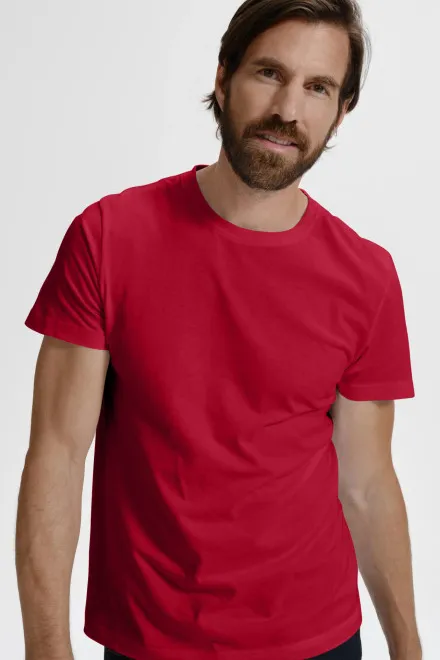 Camiseta simple para hombre, rojo marlboro
