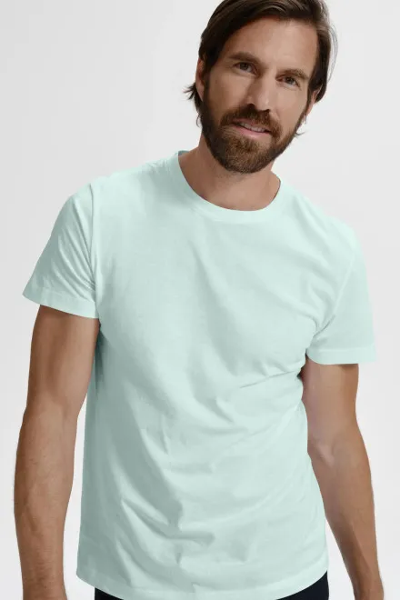 Camiseta simple para hombre, verde hielo