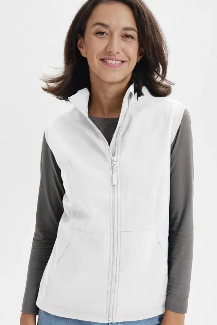 Chaleco ajustado para mujer, blanco