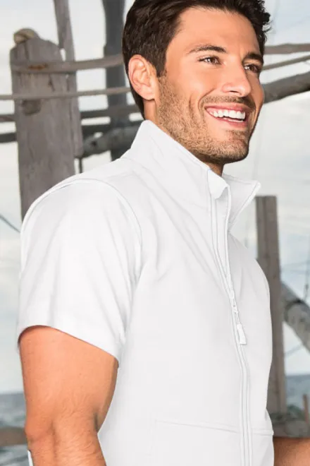 Chaleco de los hombres, blanco