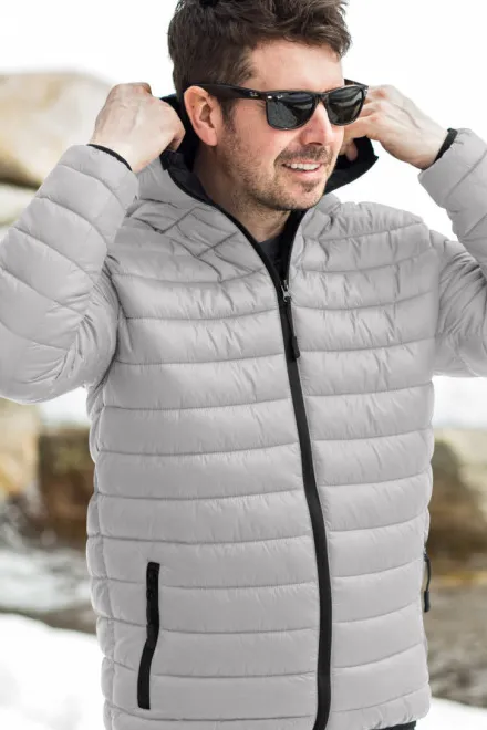 Chaqueta acolchada para hombre, gris-plata
