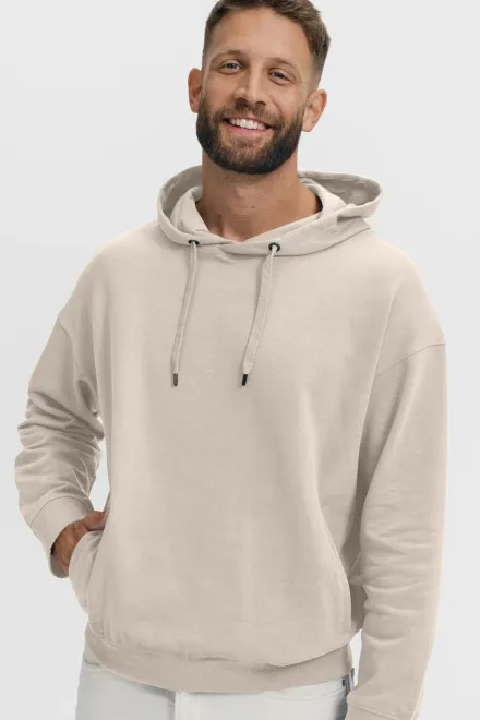 Cómoda sudadera con capucha para hombre, gris hielo