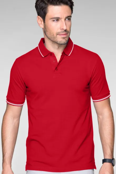 Polo de hombre en contraste, formula red