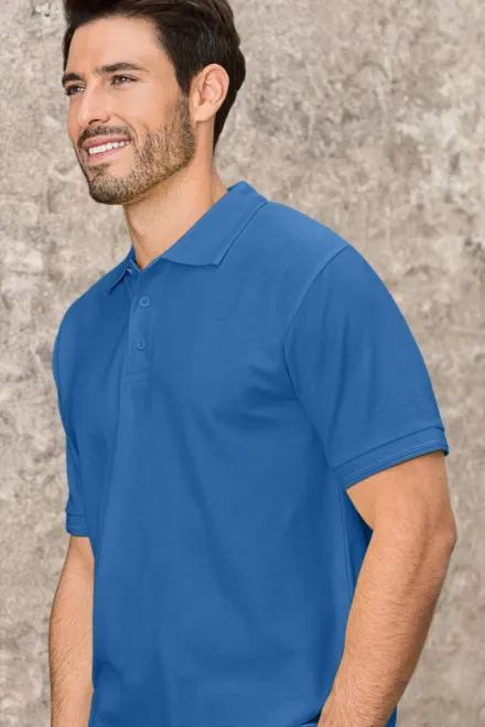 Polo holgado de hombre, azul claro