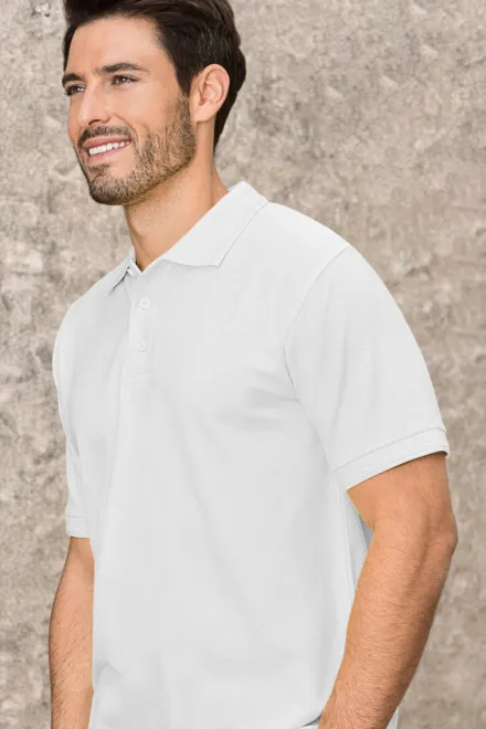Polo holgado de hombre, blanco