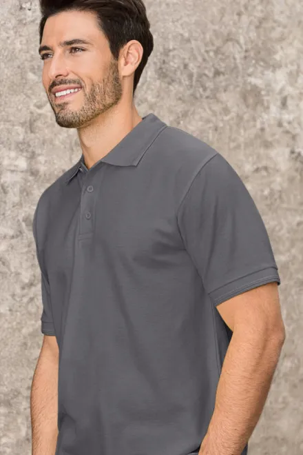 Polo holgado de hombre, gris acero