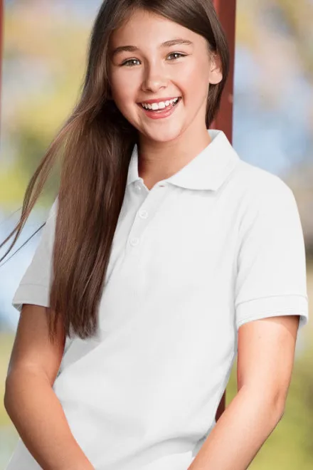 Polo para niños, blanco