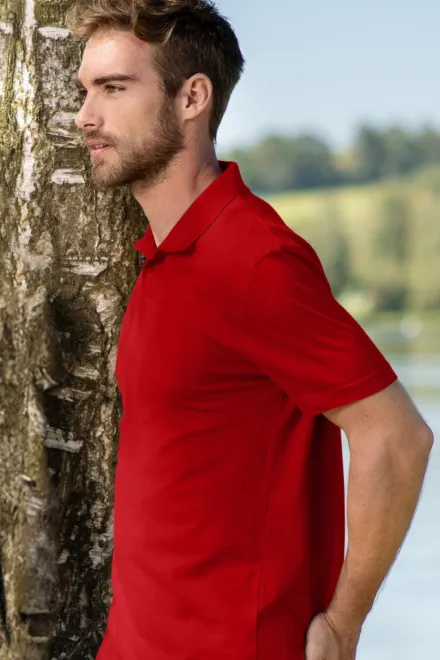 Polo simple para hombre, rojo