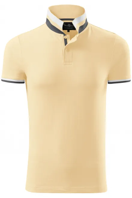 Polo de hombre con cuello subido - vainilla, L