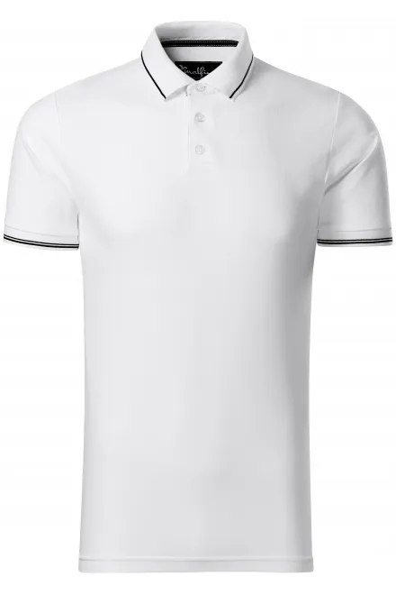 Polo de hombre en contraste - blanco, S